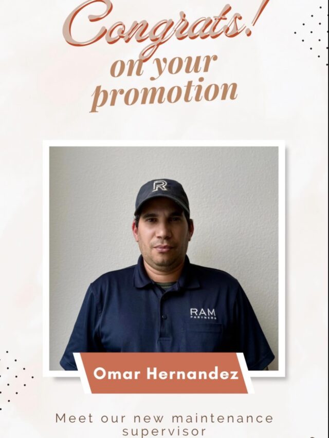 Congratulations to our new Maintenance Supervisor Omar! 🎉🎊
We are so proud and honored to have you as part of our team! 🙌🏻🥳
#promotion #maintenancesupervisor #rnbapts #rampartnersllc