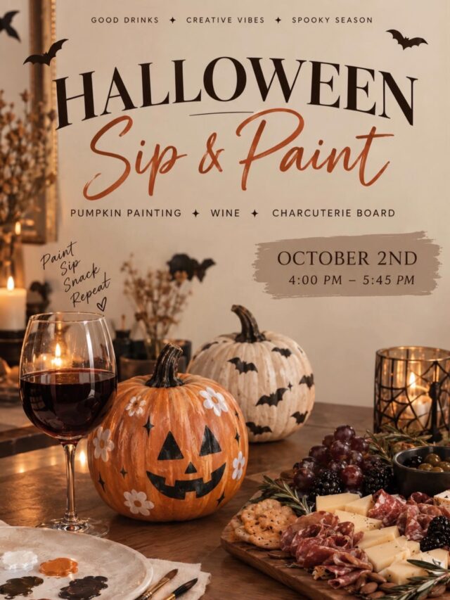 Pumpkin Paint & Sip this Friday, October 2nd from 4:00pm-5:45pm. 🎃🍂🍁
Relax, sip, and paint to bring in the spooky season. 🎨🥂🦇

#paintandsip #pumpkinpainting #spookyseason #rnbapts #rampartnersllc